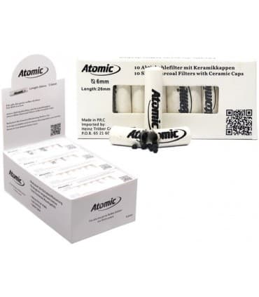 Φιλτράκια Atomic Filter 6mm Ενεργού άνθρακα 10 - 0163500  (κουτί των 20)