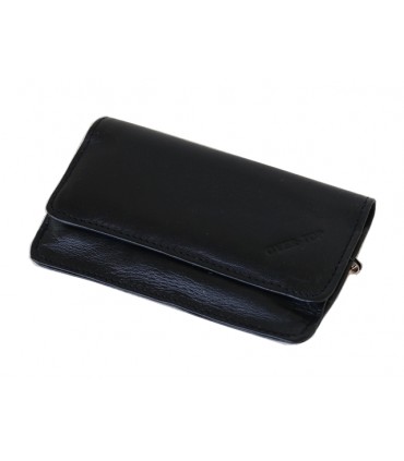 Καπνοθήκη από γνήσιο δέρμα Over Top 9913 BLACK (μεσαία) δερμάτινη