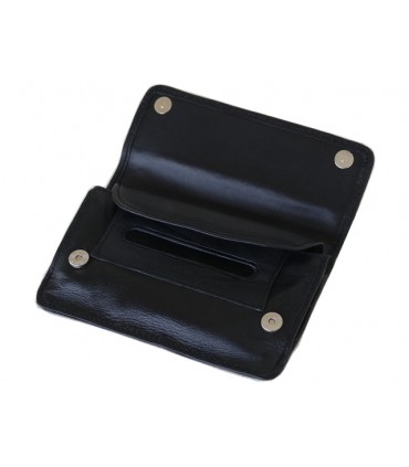 Καπνοθήκη από γνήσιο δέρμα Over Top 9913 BLACK (μεσαία) δερμάτινη