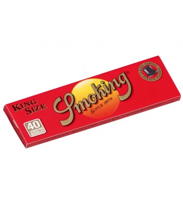 Χαρτάκια Smoking Classic King Size (Κόκκινο Πλατύ)  με 40 φύλλα - 1 Πακετάκι