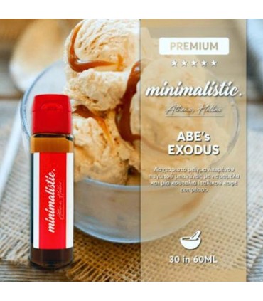 MINIMALISTIC ABES EXODUS Shake And Vape 30/60ml (παγωτό μπανάνα με καραμέλα και εσπρέσσο)