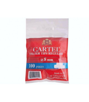 Φιλτράκια Cartel 100 REGULAR 8mm, 15mm (κουτί με 30 σακουλάκια)