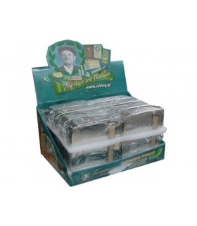 Μηχανή στριφτού του παππού 47302-010 ταμπακιέρα ασημί μεταλλική 6 & 8mm (κουτί των 8)