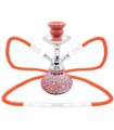 Ναργιλές με δύο σωλήνες Atomic Mini Stones Red 25cm 0230748