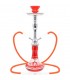 Ναργιλές με δύο σωλήνες Atomic Hookah 45cm FLOWERS κόκκινο χρώμα 0230548