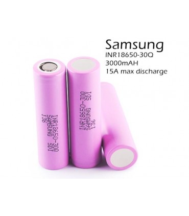 Αυθεντική μπαταρία Samsung 18650 INR 18650 30Q SD1 3.7V 3000mAh 15Α