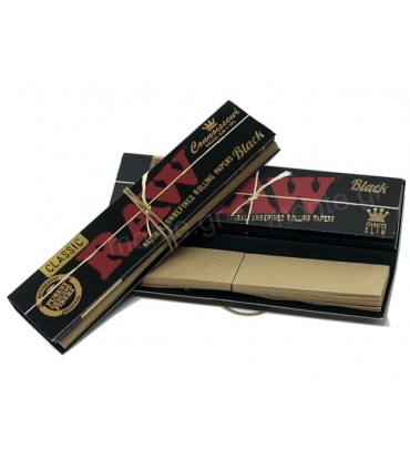 Χαρτάκια Raw BLACK KS SLIM + TIPS με τζιβάνες CLASSIC- 1 Πακετάκι