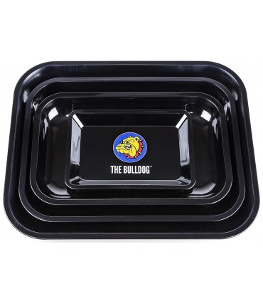 Δίσκοι για στριφτό THE BULLDOG BLACK ROLLING TRAY METAL small/medium/large (3 μεγέθη) GH 00174-175-176