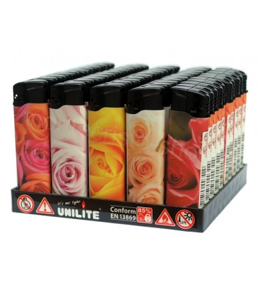 Κουτί με 50 αρωματικούς αναπτήρες UNILITE ROMANTIC ROSES 11849-01 (με άρωμα τριαντάφυλλο