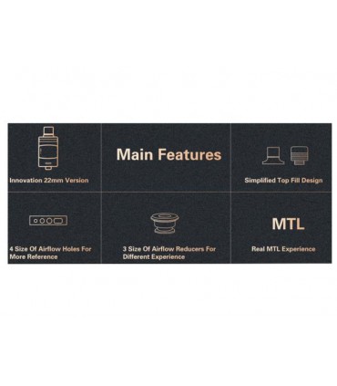 Επισκευάσιμος ατμοποιητής IVO MTL RTA BLACK - 2ml (BLITZ)