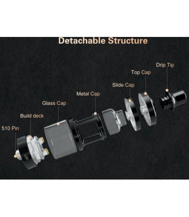 Επισκευάσιμος ατμοποιητής IVO MTL RTA BLACK - 2ml (BLITZ)
