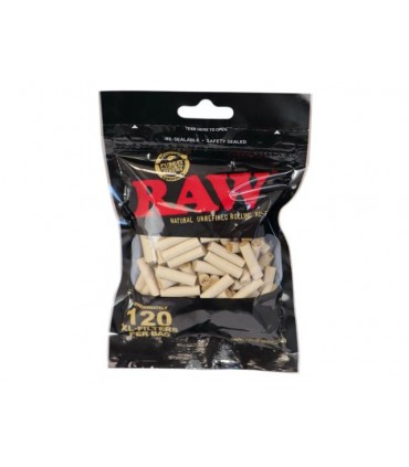 Φιλτράκια RAW NATURAL UNREFINED ROLLING XL-FILTERS Slim 6mm 120 (φιλτροτζιβάνες)- 1 σακουλάκι