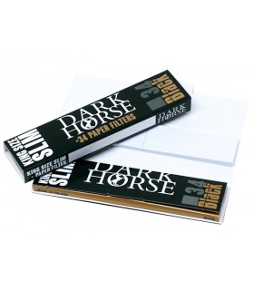 Χαρτάκια στριφτού DARK HORSE BLACK King Size Slim 34 φύλλα/34 Τζιβάνες (Κουτί των 24)
