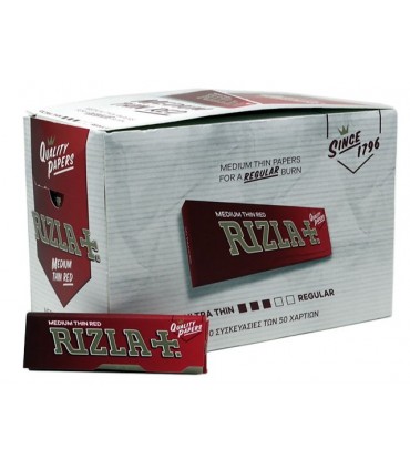 Χαρτάκια Rizla κόκκινα 50 φύλλων - 1 Πακετάκι