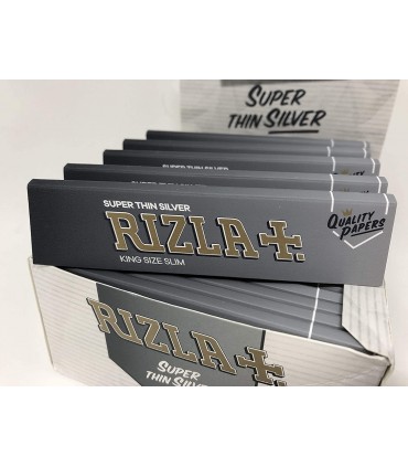 Χαρτάκια KING SIZE Rizla Super Thin Silver Ασημί με 32 φύλλα - 1 Πακετάκι