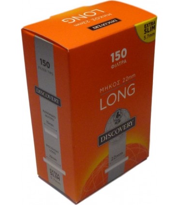 Φιλτράκια DISCOVERY Πορτοκαλί Long 150 Extra Slim 5.7mm - 1 πακετάκι