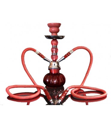Ναργιλές με δύο σωλήνες Hookah 28cm MADO 665-5332 RED