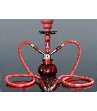 Ναργιλές με δύο σωλήνες Hookah 28cm MADO 665-5332 RED
