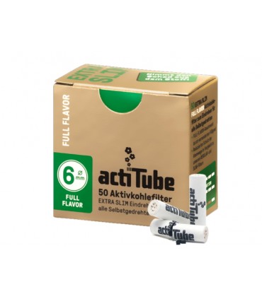 6mm actiTube Extra Slim 50 φίλτρα ενεργού άνθρακα