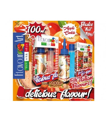 FLAVOURART MIX AND SHAKE COOKIE APPLE 60/100ML (μπισκότο και μήλο)