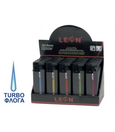 Αναπτήρες Leon Αντιανεμικοί 170645 JETFLAME STYLE BLACK TURBO - 25 Τεμάχια