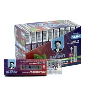 Πιπάκια τσιγάρου Του Παππού Slim 6,0-6,3mm 42902-028 - Κουτί των 20
