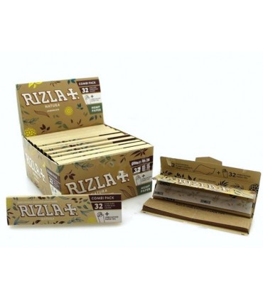 Χαρτάκια King Size Rizla Natura 32 με τζιβάνες (κουτί 24 τεμαχίων)