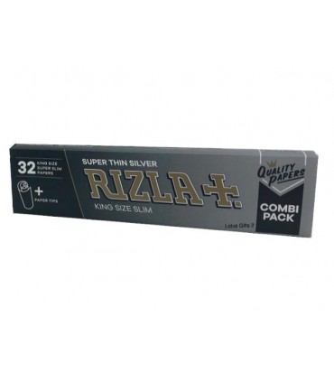 Χαρτάκια King Size Rizla Silver 32 με τζιβάνες - 1 Πακετάκι