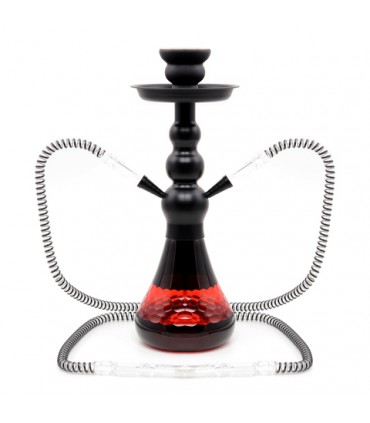 Ναργιλές με δυο σωλήνες Atomic Diamond Cut Red 40cm 0230554