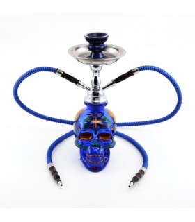 Ναργιλές με δύο σωλήνες Atomic La Catrina Blue 39cm 0230098