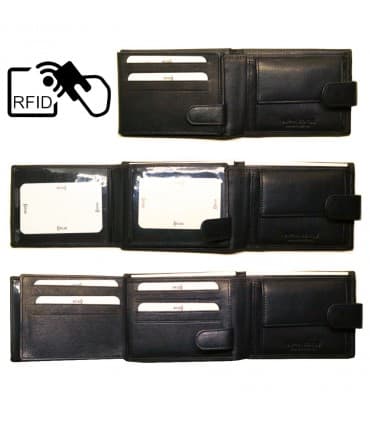 Δερμάτινο Πορτοφόλι ALPHA STATUS 10106-0 RFID COCCOA BROWN