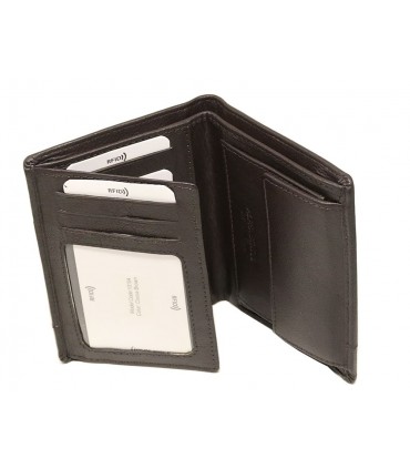 Δερμάτινο Πορτοφόλι ALPHA STATUS 10104-0 RFID COCCOA BROWN