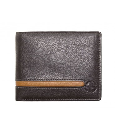 Δερμάτινο Πορτοφόλι ALPHA STATUS 10110-0 RFID COCCOA BROWN