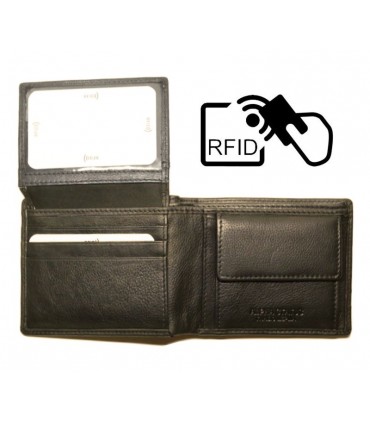 Δερμάτινο Πορτοφόλι ALPHA STATUS 10110-0 RFID COCCOA BROWN