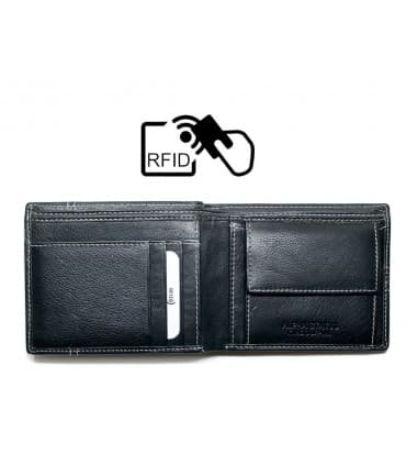 Δερμάτινο Πορτοφόλι ALPHA STATUS 10115-0 RFID BLACK