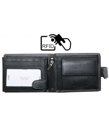 Δερμάτινο Πορτοφόλι ALPHA STATUS 10111-0 RFID BLACK