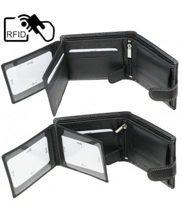 Δερμάτινο Πορτοφόλι ALPHA STATUS 10111-0 RFID BLACK