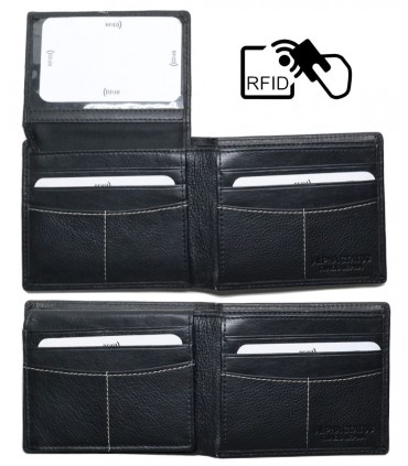Δερμάτινο Πορτοφόλι ALPHA STATUS 10109-0 RFID BLACK