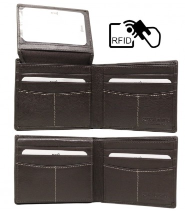 Δερμάτινο Πορτοφόλι ALPHA STATUS 10109-0 RFID COCCOA BROWN