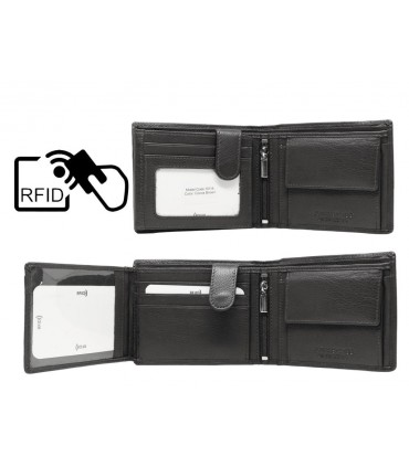 Δερμάτινο Πορτοφόλι ALPHA STATUS 10114-0 RFID BLACK