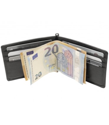 Δερμάτινο Πορτοφόλι ALPHA STATUS 10112-0 RFID BLACK ΜΕ ΠΙΑΣΤΡΑ