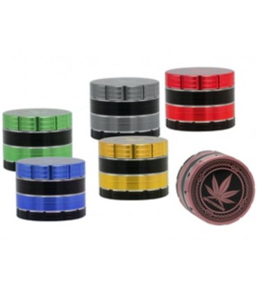 Τρίφτης καπνού AMSTERDAM 50mm 4 parts 0506MIX (μεταλλικός)