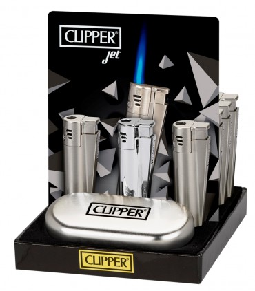 Αναπτήρας Clipper Αντιανεμικός Jet Flame Μεταλλικός (Μεγάλος) CMKJ11 - 1 Τεμάχιο