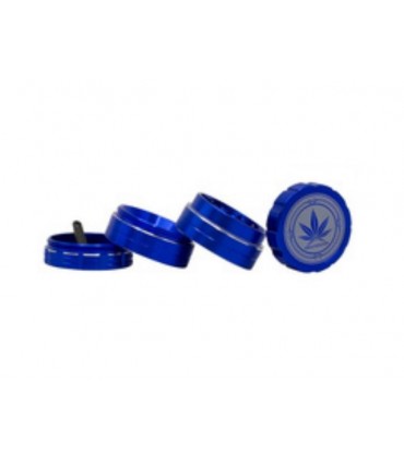 Τρίφτης καπνού AMSTERDAM 40mm 4 parts RGN-22 BLUE (αλουμίνιο)