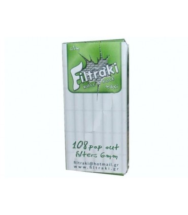 Φιλτράκια Filtraki SLIM 6mm MAXI 108 - 1 πακετάκι