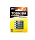 TOSHIBA AAA HIGH POWER +25% ΑΛΚΑΛΙΚΕΣ (4 ΜΠΑΤΑΡΙΕΣ)