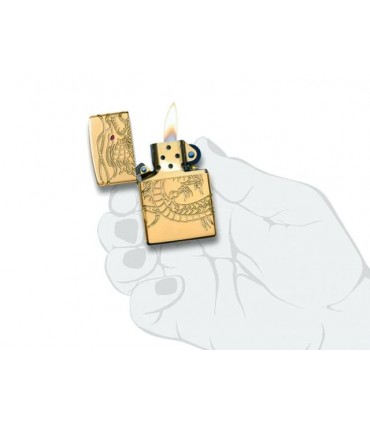 Αναπτήρας ZIPPO 29265 ARMOR CHINESE DRAGON GOLD PLATED