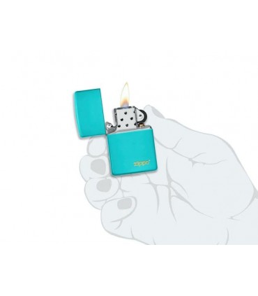 Αναπτήρας ZIPPO 49454ZL FLAT TURQUOISE LOGO