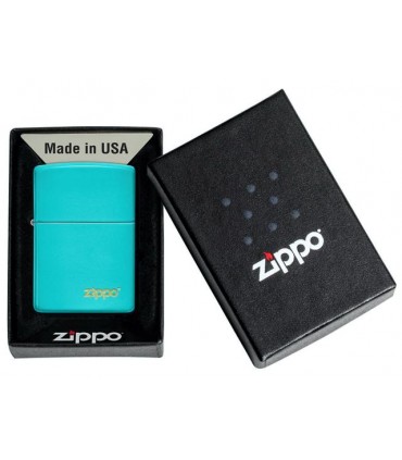 Αναπτήρας ZIPPO 49454ZL FLAT TURQUOISE LOGO