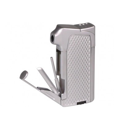 Αναπτήρας πίπας PASSATORE Ruben Silver Chrome 99234092 με 3 εργαλεία